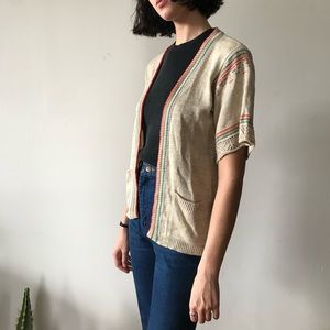Vintage Knit Open-Cardigan